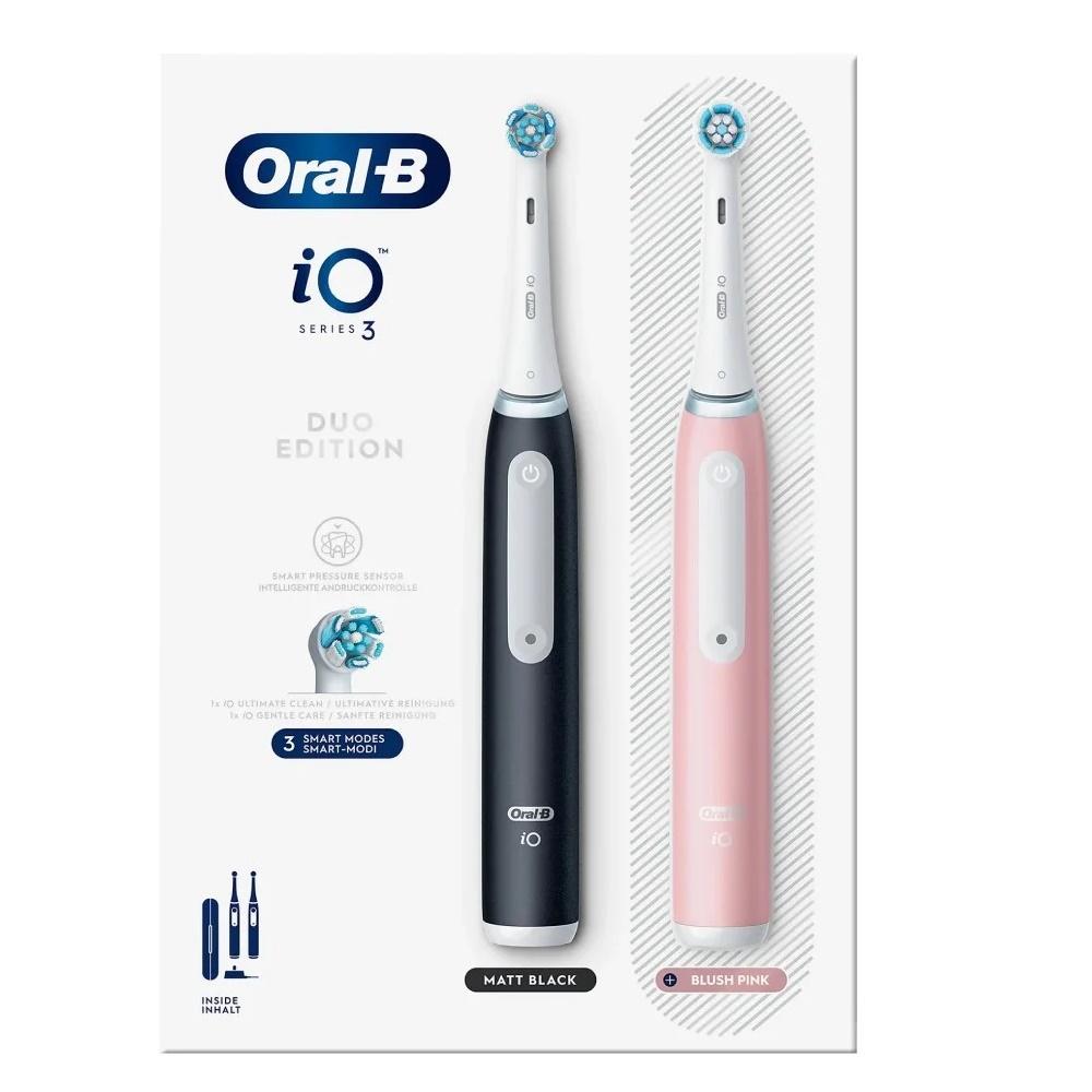 Elektrisk tandbørste Oral-B iO Series 3N Duo – Matt Black/Blush Pink