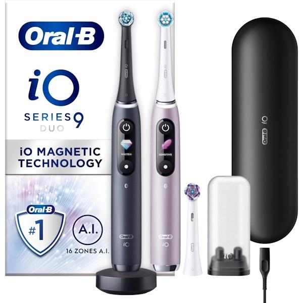 Elektrisk tandbørste Oral-B iO Series 9 Duo – Black Onyx/Rose Quartz